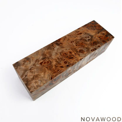 POPLAR BURL STABILIZED WOOD KNIFE BLOCK 01-0809