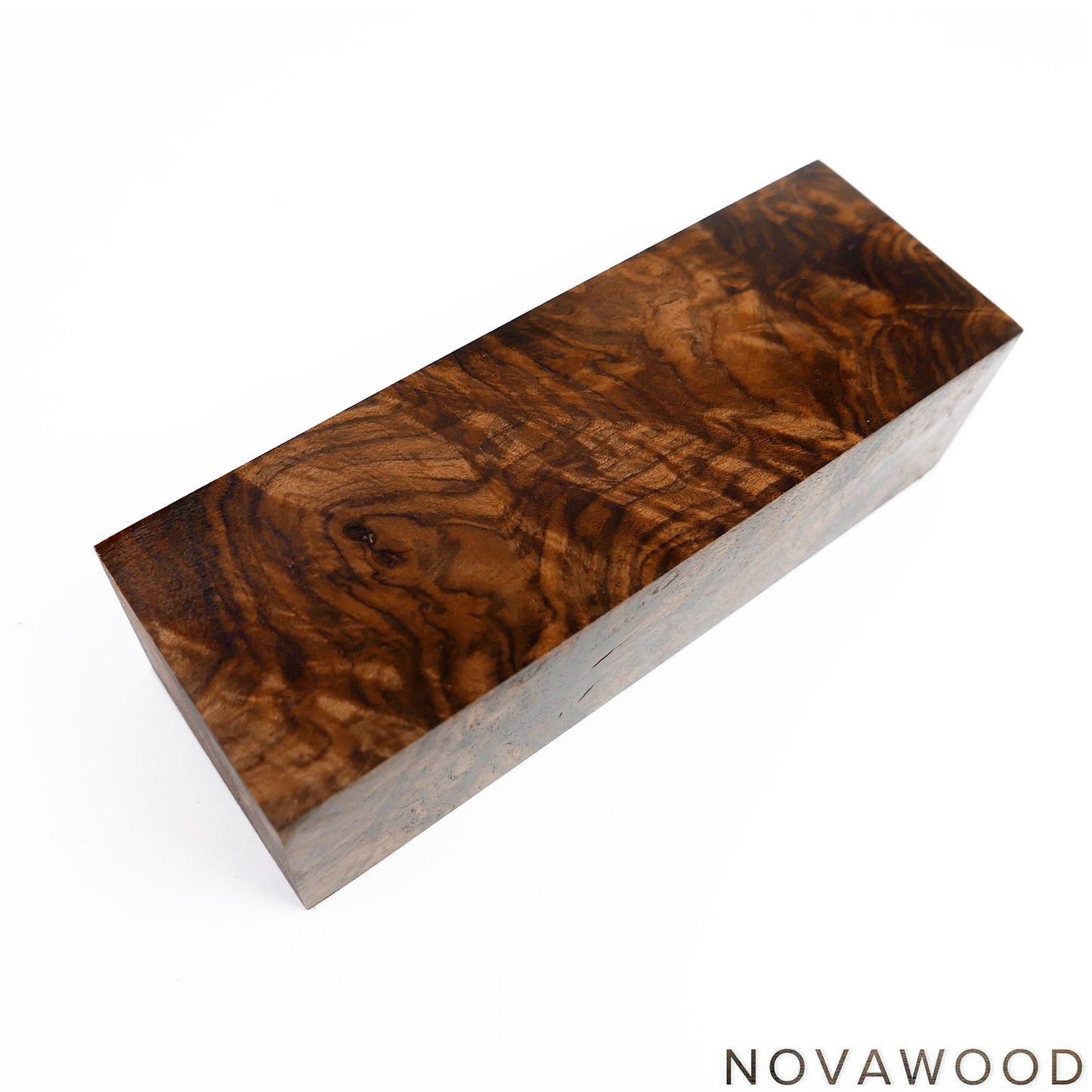 STABILIZED WALNUT BURL WOOD KNIFE SCALES 01-0819