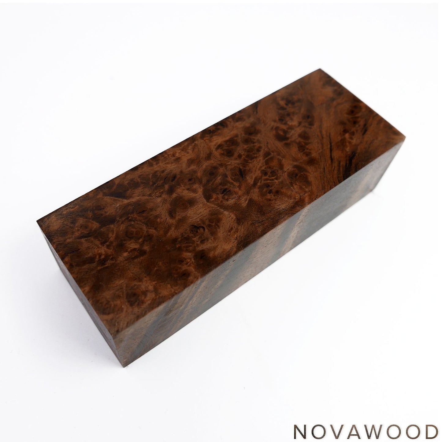 STABILIZED WALNUT BURL WOOD KNIFE SCALES 01-0823