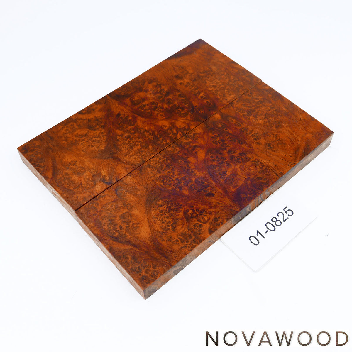 AMBOINA MASER STABILISIERT MESSER HOLZ SCHALENPAAR 01-0825