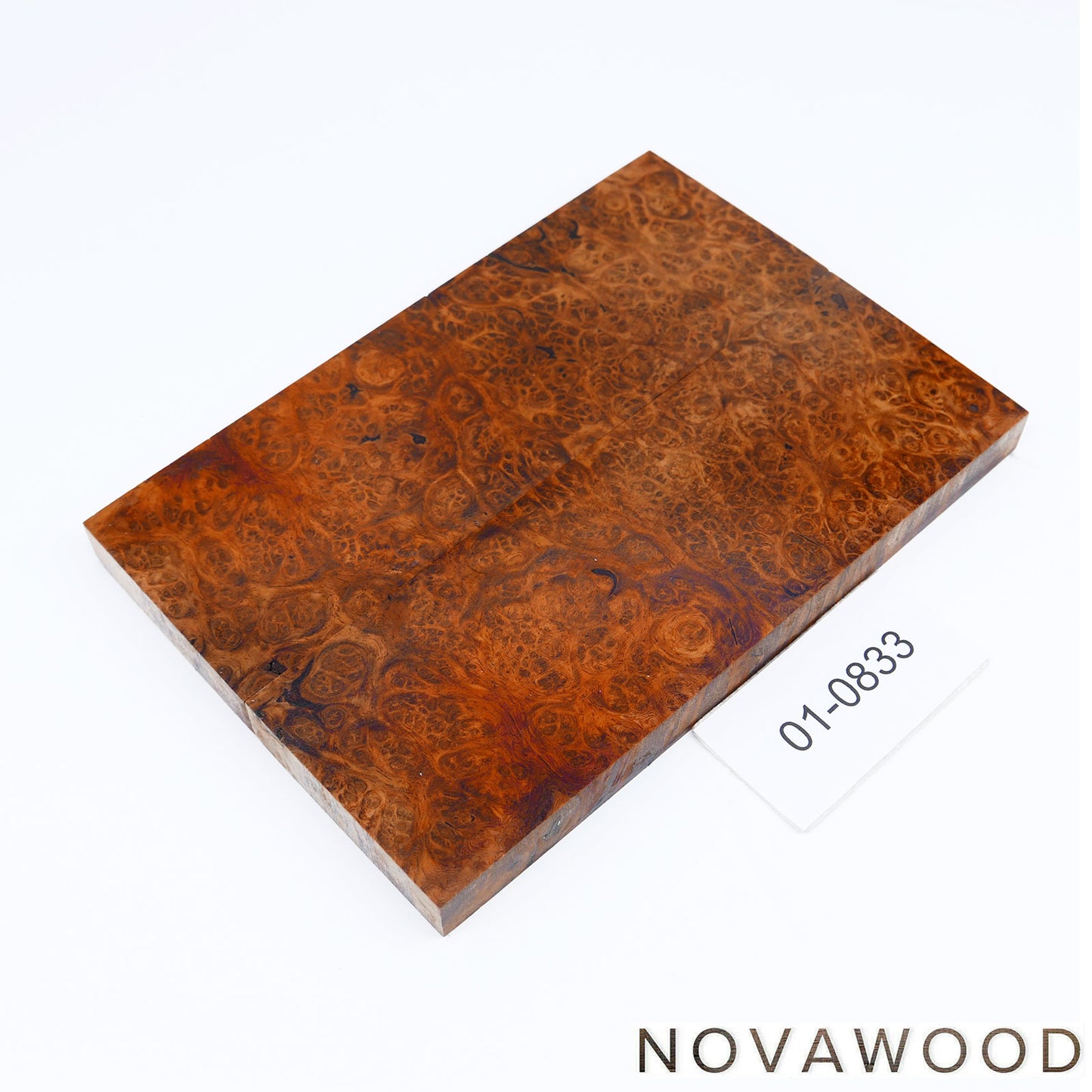 AMBOINA MASER STABILISIERT MESSER HOLZ SCHALENPAAR 01-0833