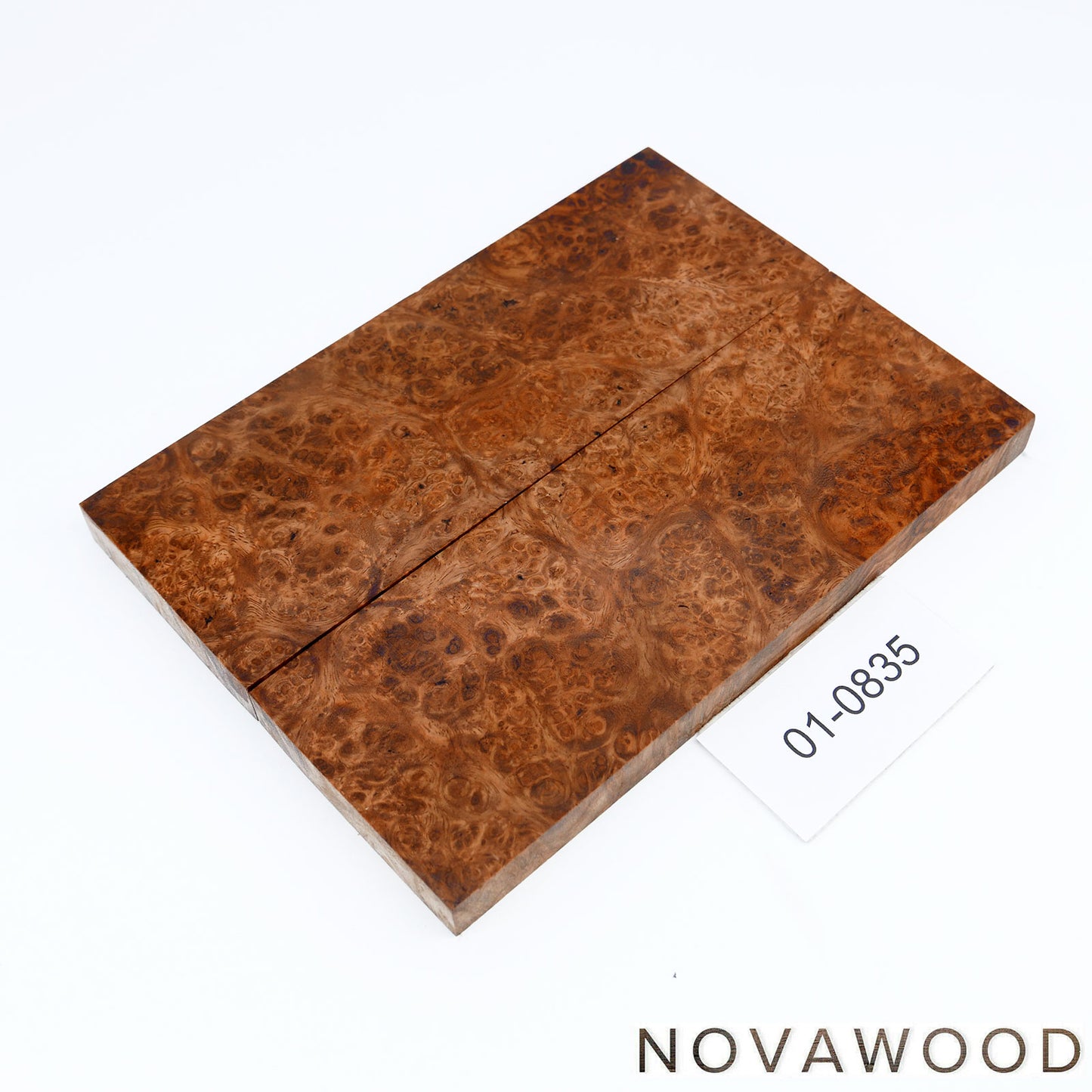 AMBOYNA SAPWOOD STABILIZED KNIFE WOOD SCALES 01-0835