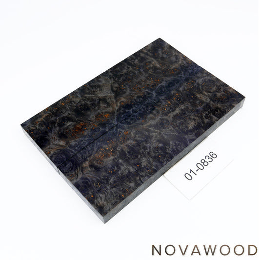 AMBOYNA SAPWOOD STABILIZED KNIFE WOOD SCALES 01-0836