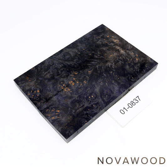 AMBOYNA SAPWOOD STABILIZED KNIFE WOOD SCALES 01-0837