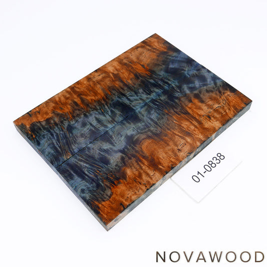 AMBOYNA SAPWOOD STABILIZED KNIFE WOOD SCALES 01-0838
