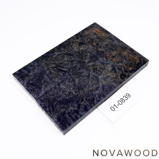 AMBOYNA SAPWOOD STABILIZED KNIFE WOOD SCALES 01-0839