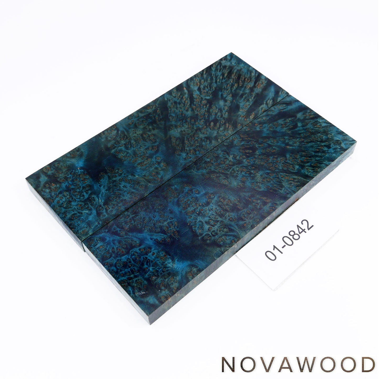 AMBOYNA SAPWOOD STABILIZED KNIFE WOOD SCALES 01-0842