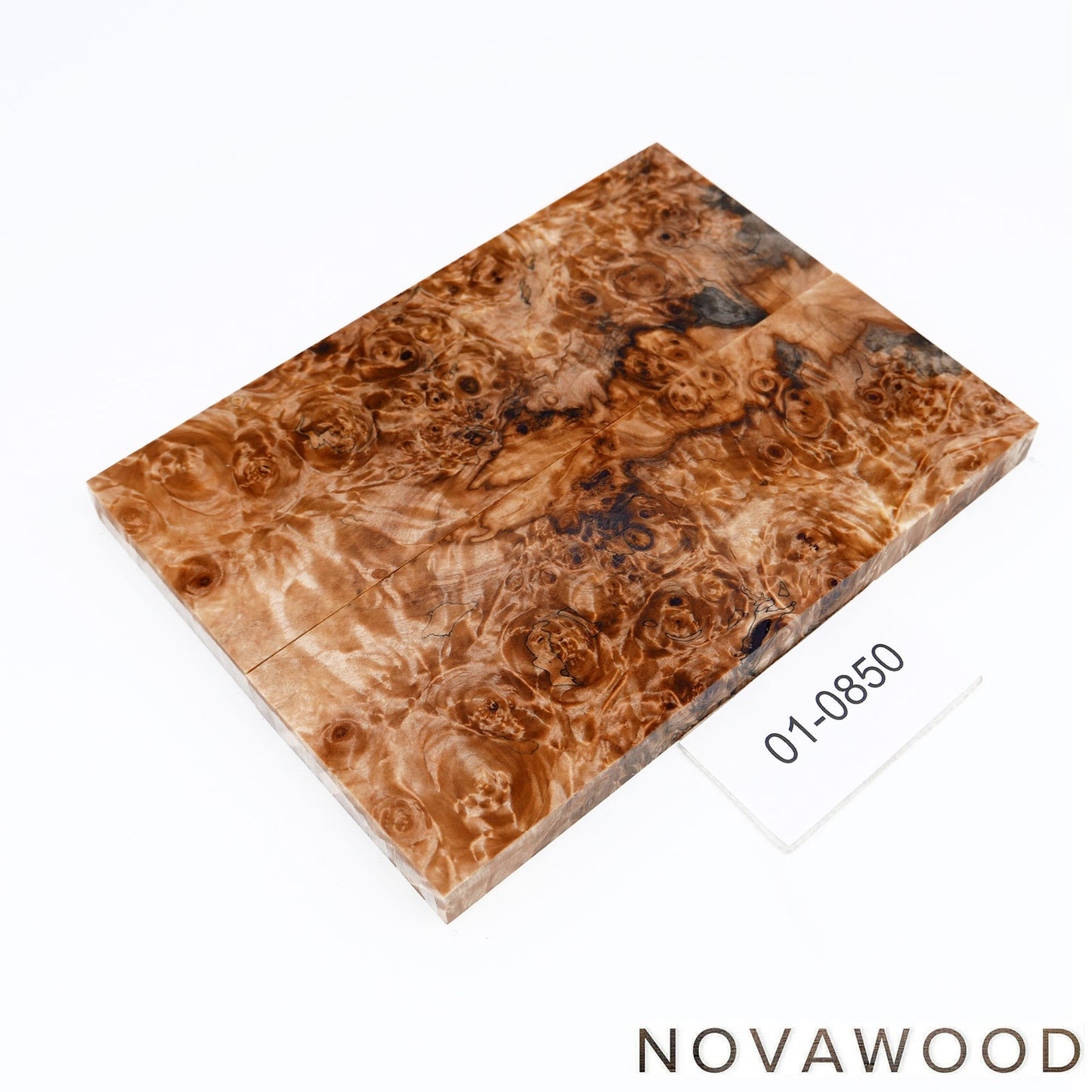 CHESTNUT BURL STABILIZED WOOD KNIFE SCALES 01-0850