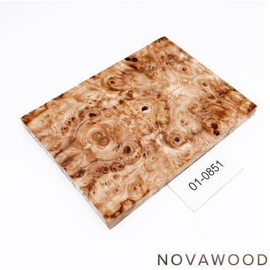 CHESTNUT BURL STABILIZED WOOD KNIFE SCALES 01-0851
