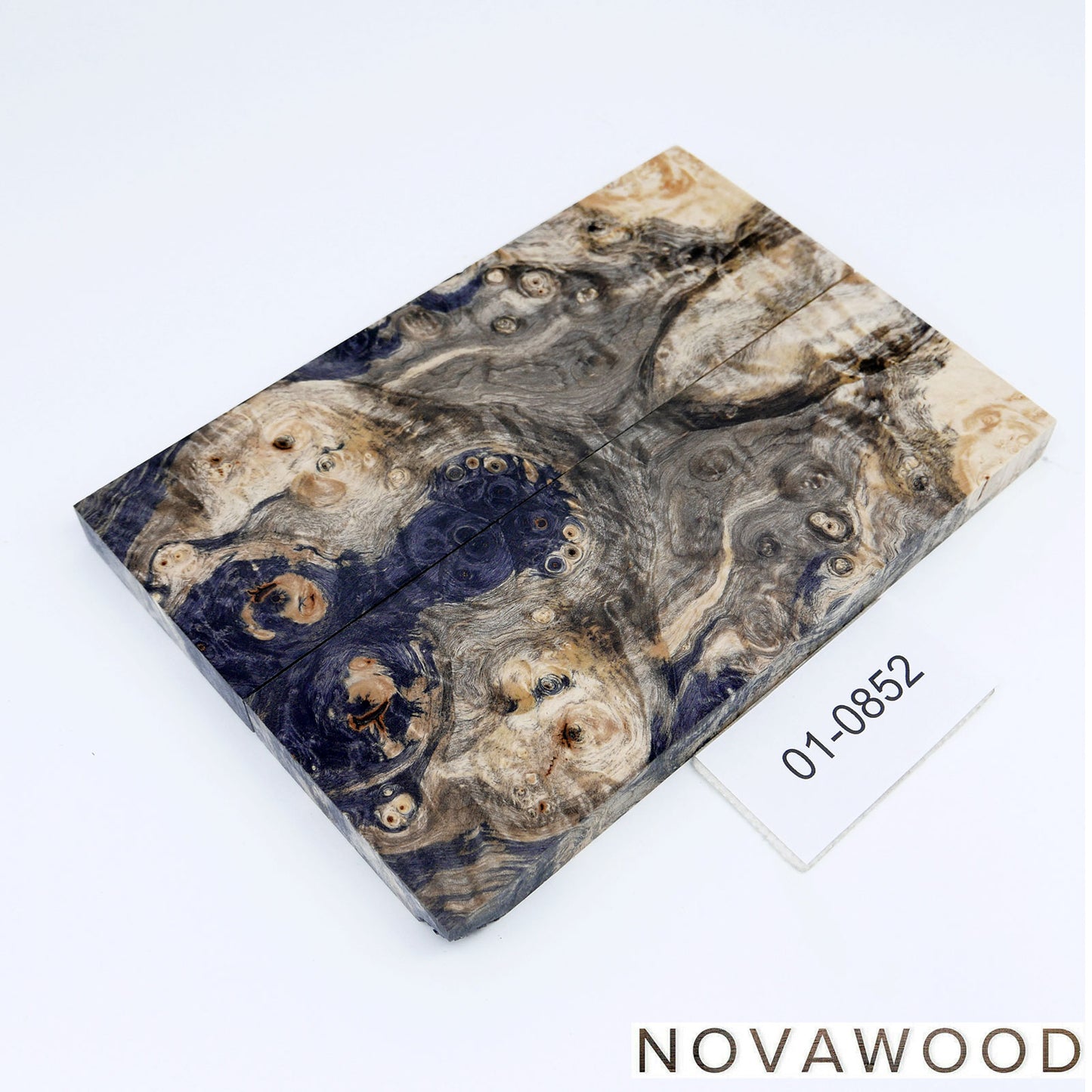 CHESTNUT BURL STABILIZED WOOD KNIFE SCALES 01-0852