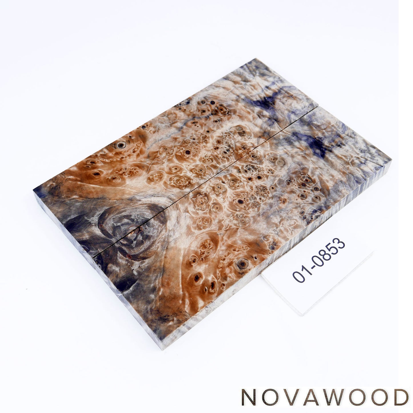 CHESTNUT BURL STABILIZED WOOD KNIFE SCALES 01-0853