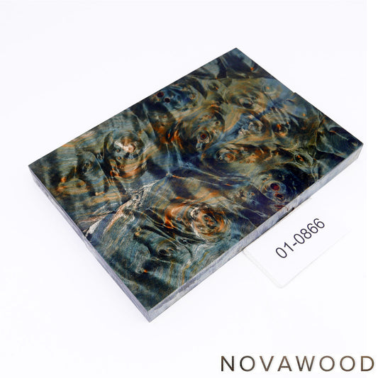 CHESTNUT BURL STABILIZED WOOD KNIFE SCALES 01-0866