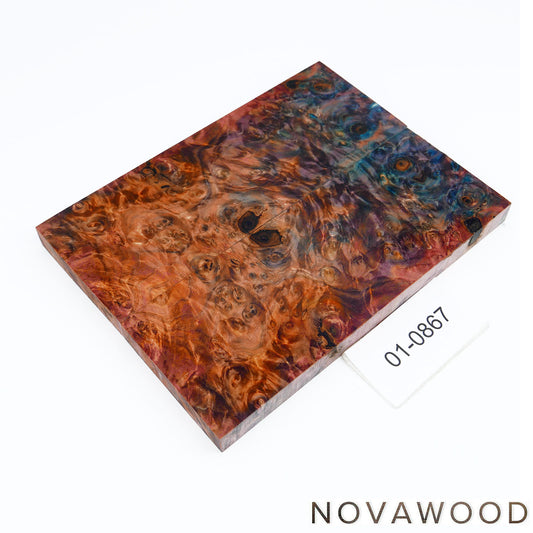 CHESTNUT BURL STABILIZED WOOD KNIFE SCALES 01-0867