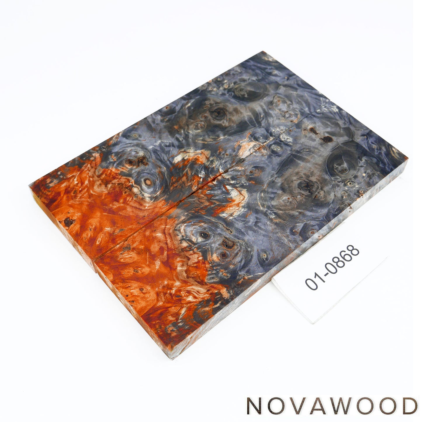 CHESTNUT BURL STABILIZED WOOD KNIFE SCALES 01-0868