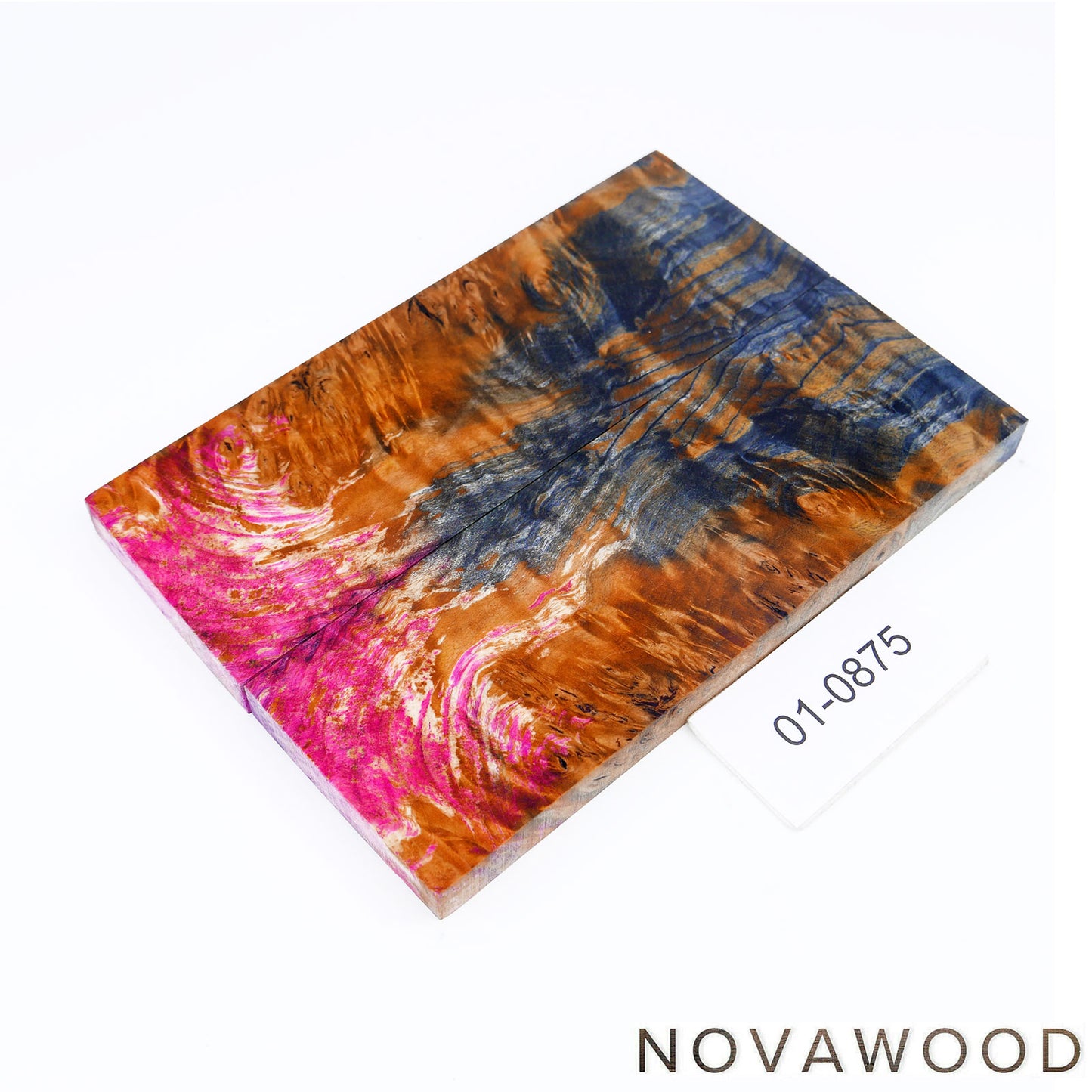 CHESTNUT BURL STABILIZED WOOD KNIFE SCALES 01-0875