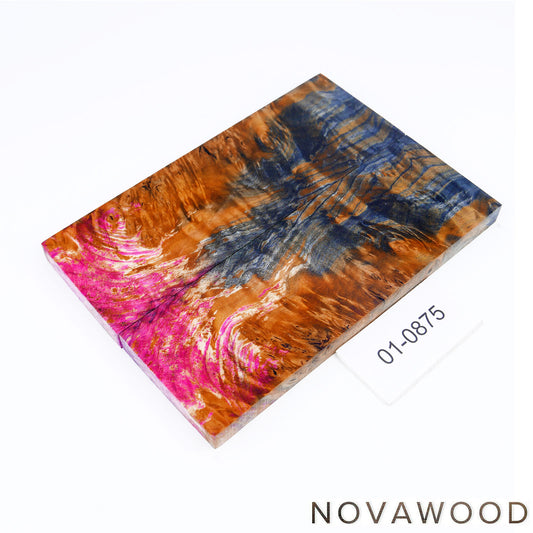 CHESTNUT BURL STABILIZED WOOD KNIFE SCALES 01-0875