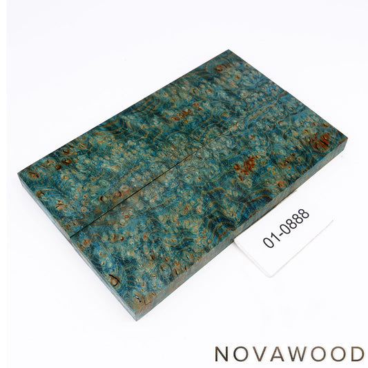 BLACK ASH BURL STABILIZED WOOD KNIFE SCALES 01-0888