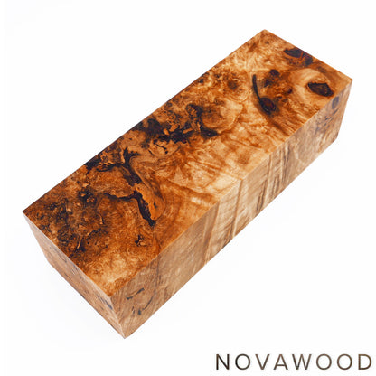 MAPLE BURL STABILIZED WOOD KNIFE BLOCK 01-0893