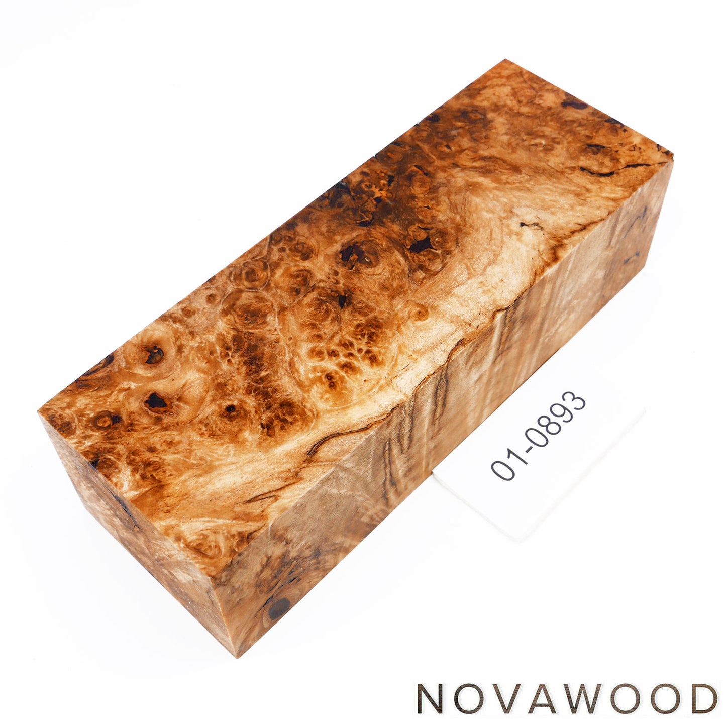 MAPLE BURL STABILIZED WOOD KNIFE BLOCK 01-0893