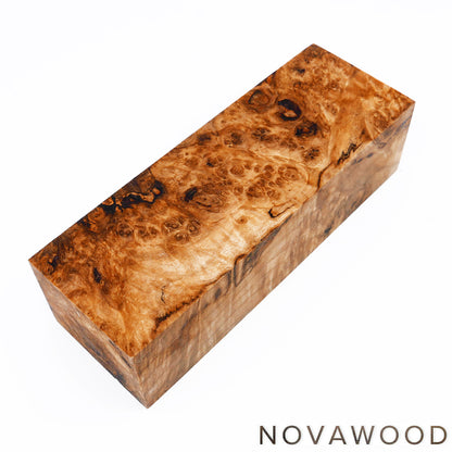 MAPLE BURL STABILIZED WOOD KNIFE BLOCK 01-0894