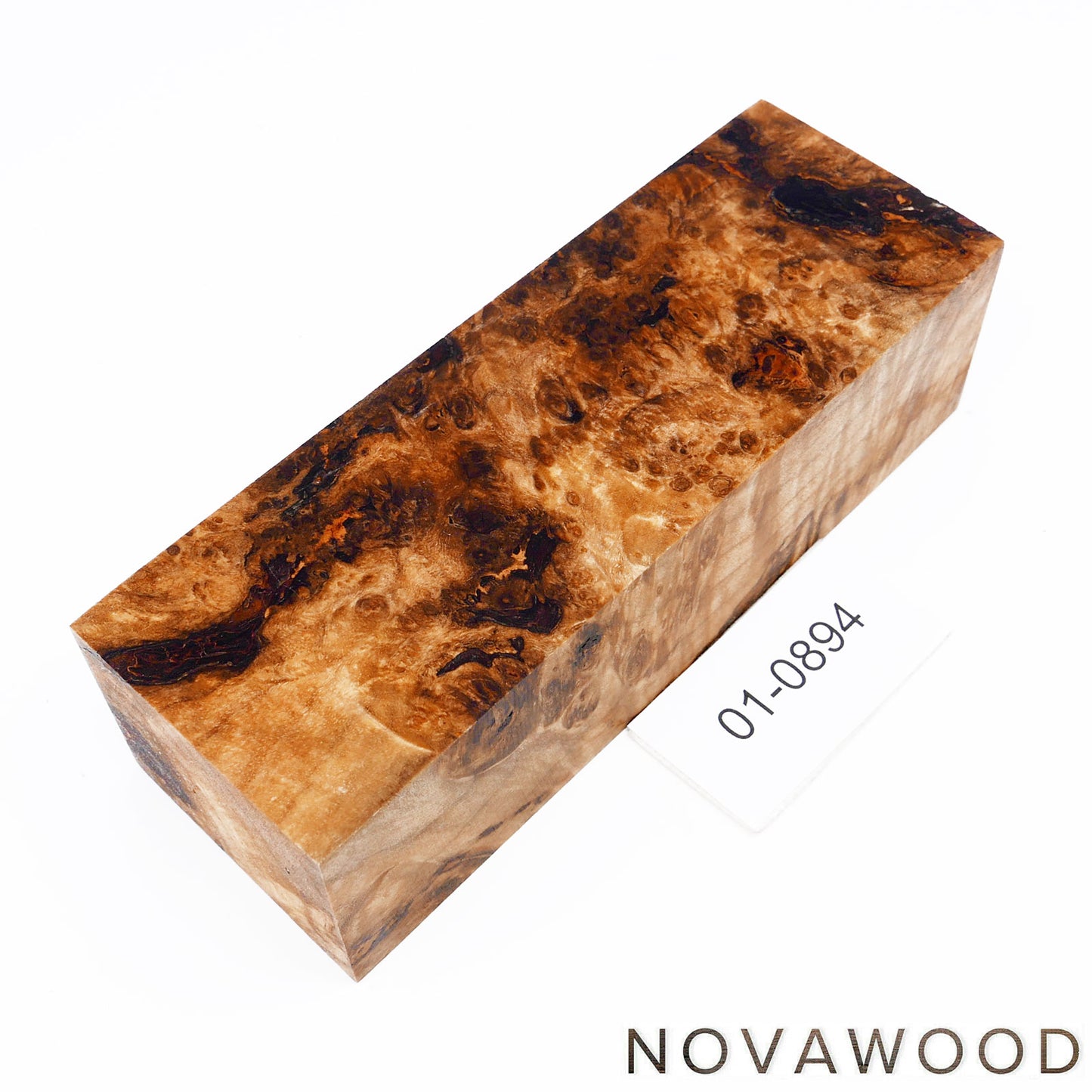 MAPLE BURL STABILIZED WOOD KNIFE BLOCK 01-0894