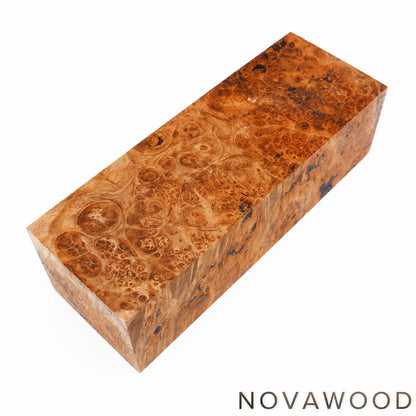 MAPLE BURL STABILIZED WOOD KNIFE BLOCK 01-0895