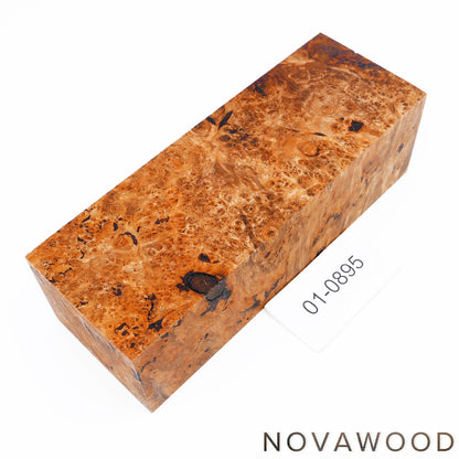 MAPLE BURL STABILIZED WOOD KNIFE BLOCK 01-0895