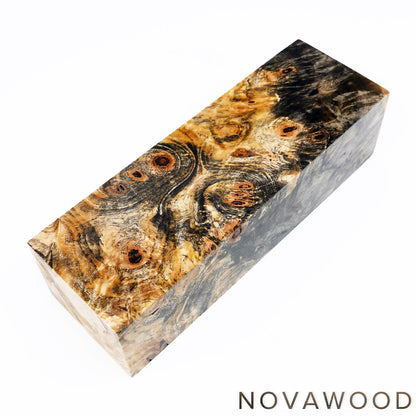 BUCKEYE BURL STABILISIERT MESSER HOLZ BLOCK 01-0896