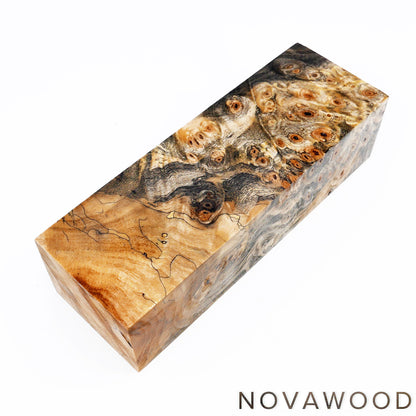 BUCKEYE BURL STABILISIERT MESSER HOLZ BLOCK 01-0897