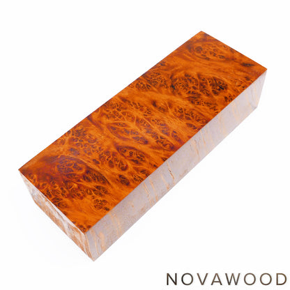 AMBOINA BURL STABILISIERT HOLZ MESSER BLOCK 01-0902