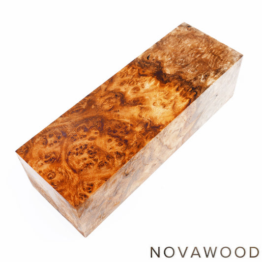 AMBOINA BURL STABILISIERT HOLZ MESSER BLOCK 01-0905