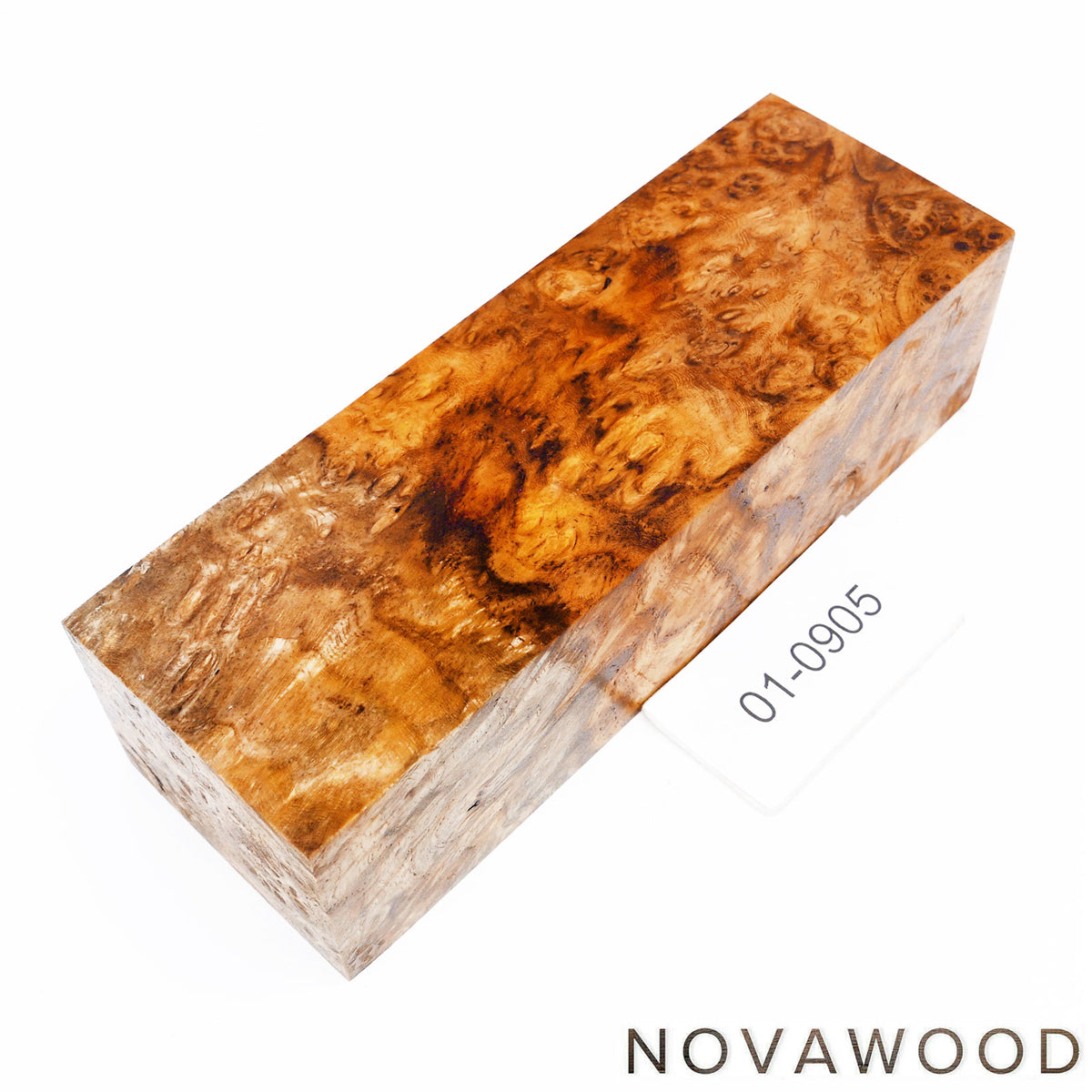 AMBOINA BURL STABILISIERT HOLZ MESSER BLOCK 01-0905