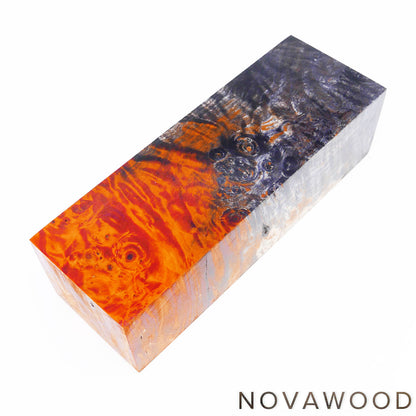 CHESTNUT BURL STABILIZED WOOD KNIFE BLOCK 01-0907