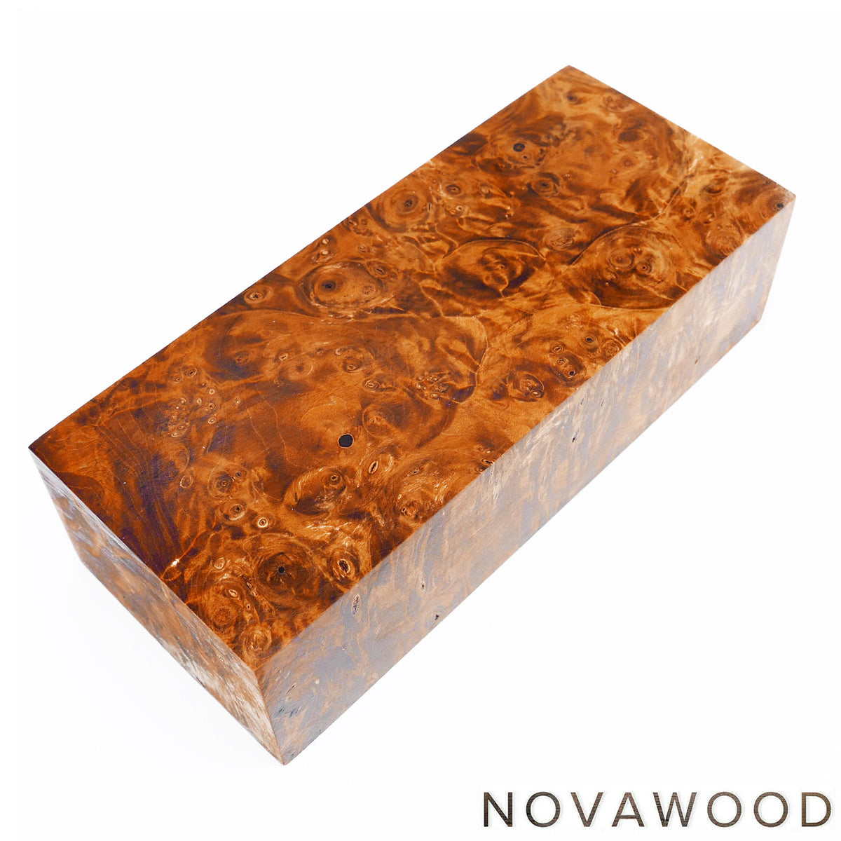 CHESTNUT BURL STABILIZED WOOD KNIFE BLOCK 01-0908