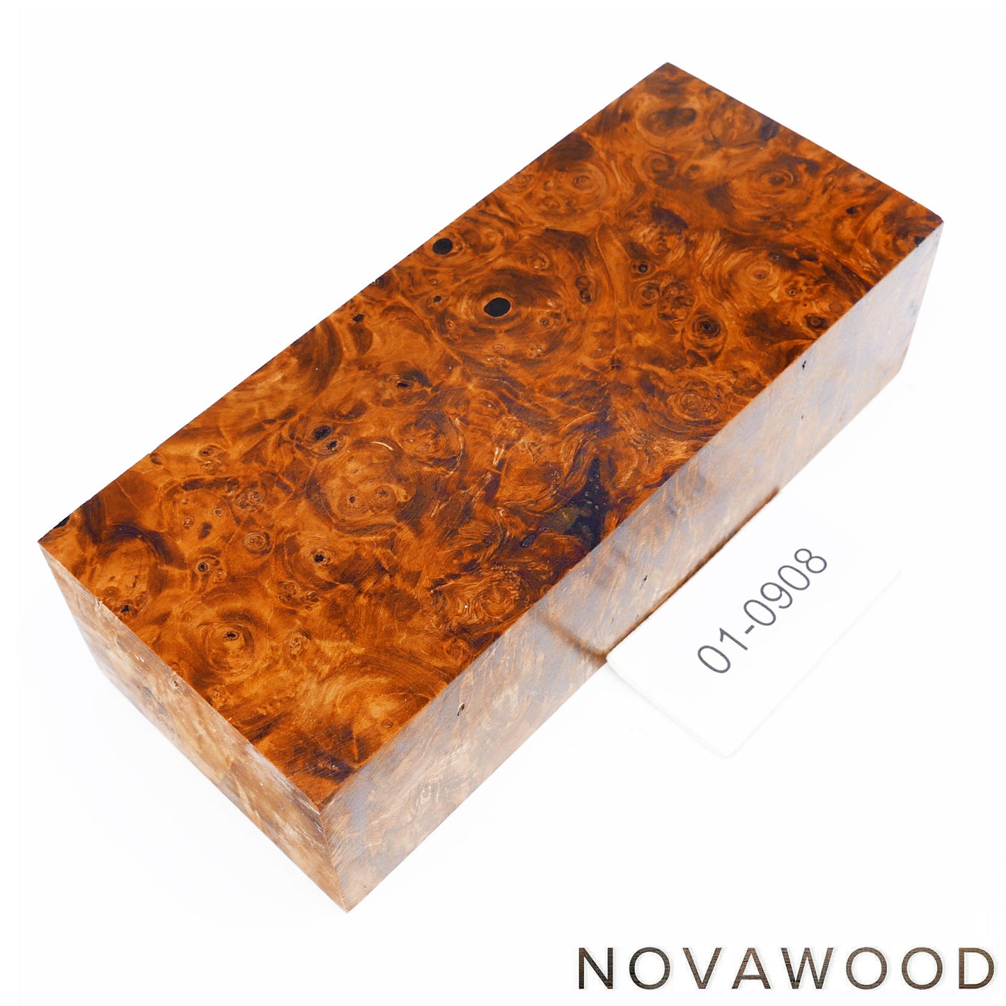 CHESTNUT BURL STABILIZED WOOD KNIFE BLOCK 01-0908
