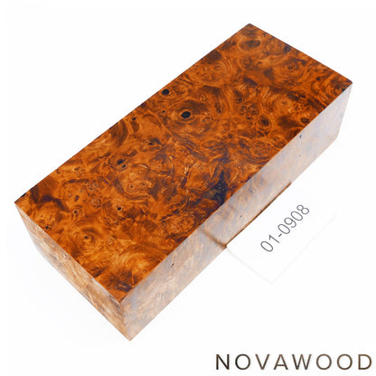 CHESTNUT BURL STABILIZED WOOD KNIFE BLOCK 01-0908