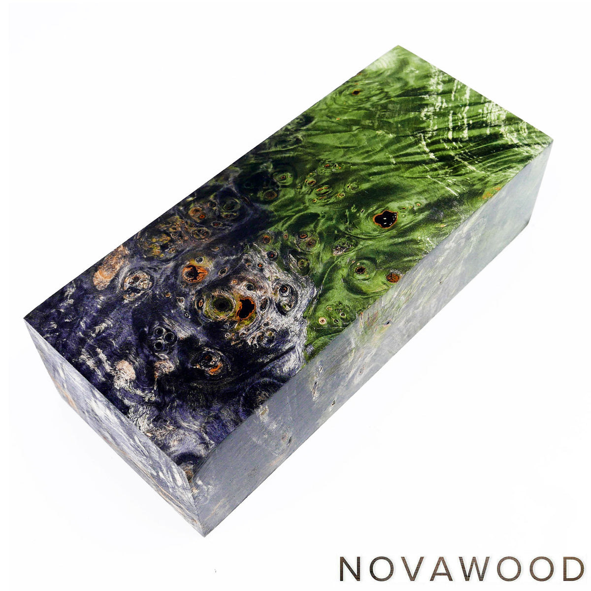 CHESTNUT BURL STABILIZED WOOD KNIFE BLOCK 01-0909