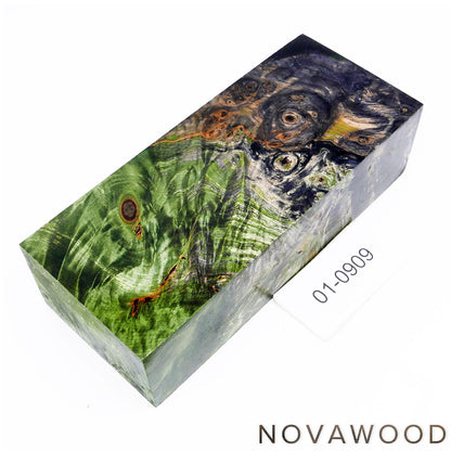 CHESTNUT BURL STABILIZED WOOD KNIFE BLOCK 01-0909