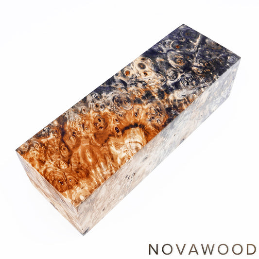 CHESTNUT BURL STABILIZED WOOD KNIFE BLOCK 01-0910