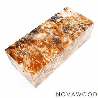 CHESTNUT BURL STABILIZED WOOD KNIFE BLOCK 01-0912