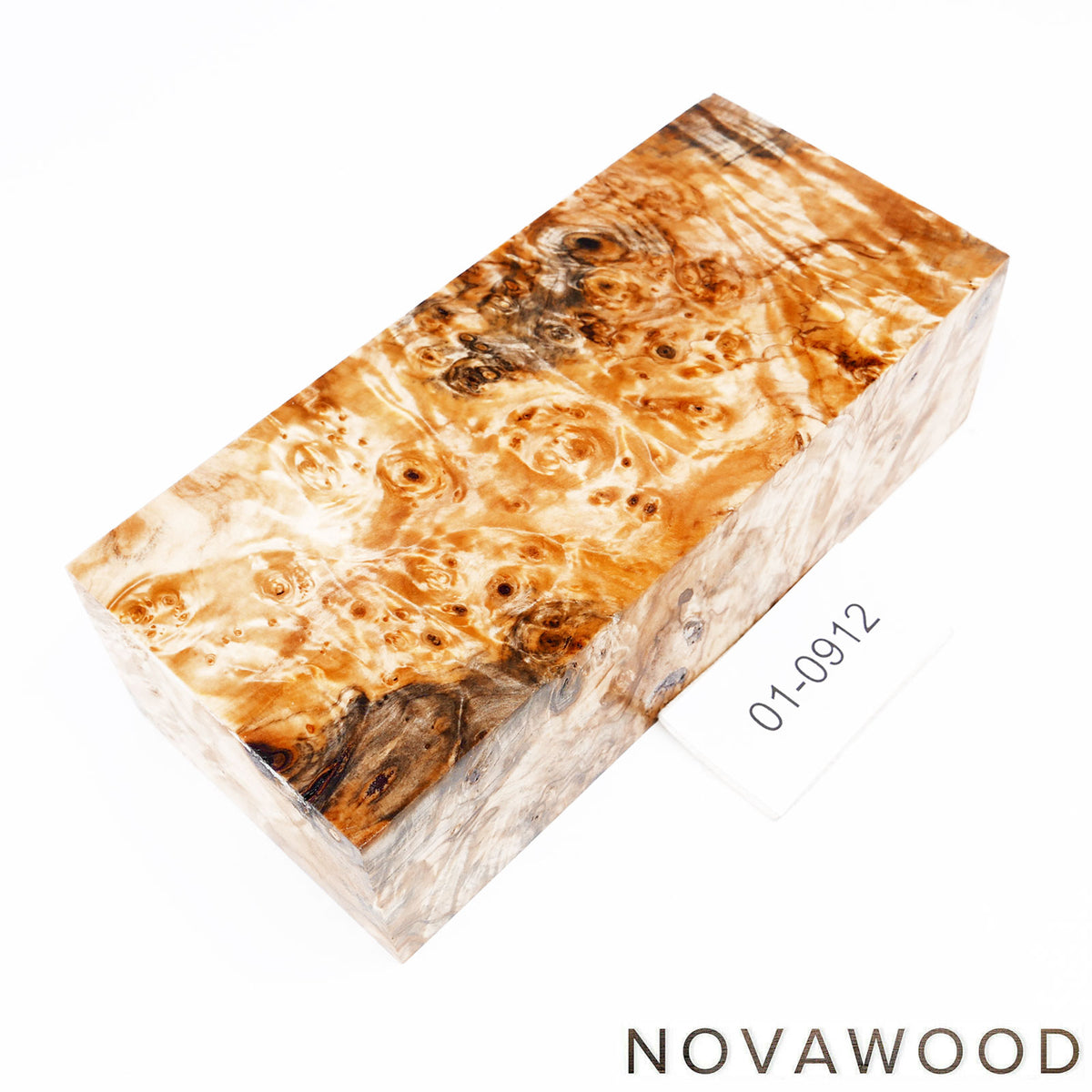 CHESTNUT BURL STABILIZED WOOD KNIFE BLOCK 01-0912