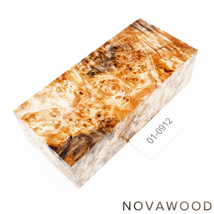 CHESTNUT BURL STABILIZED WOOD KNIFE BLOCK 01-0912