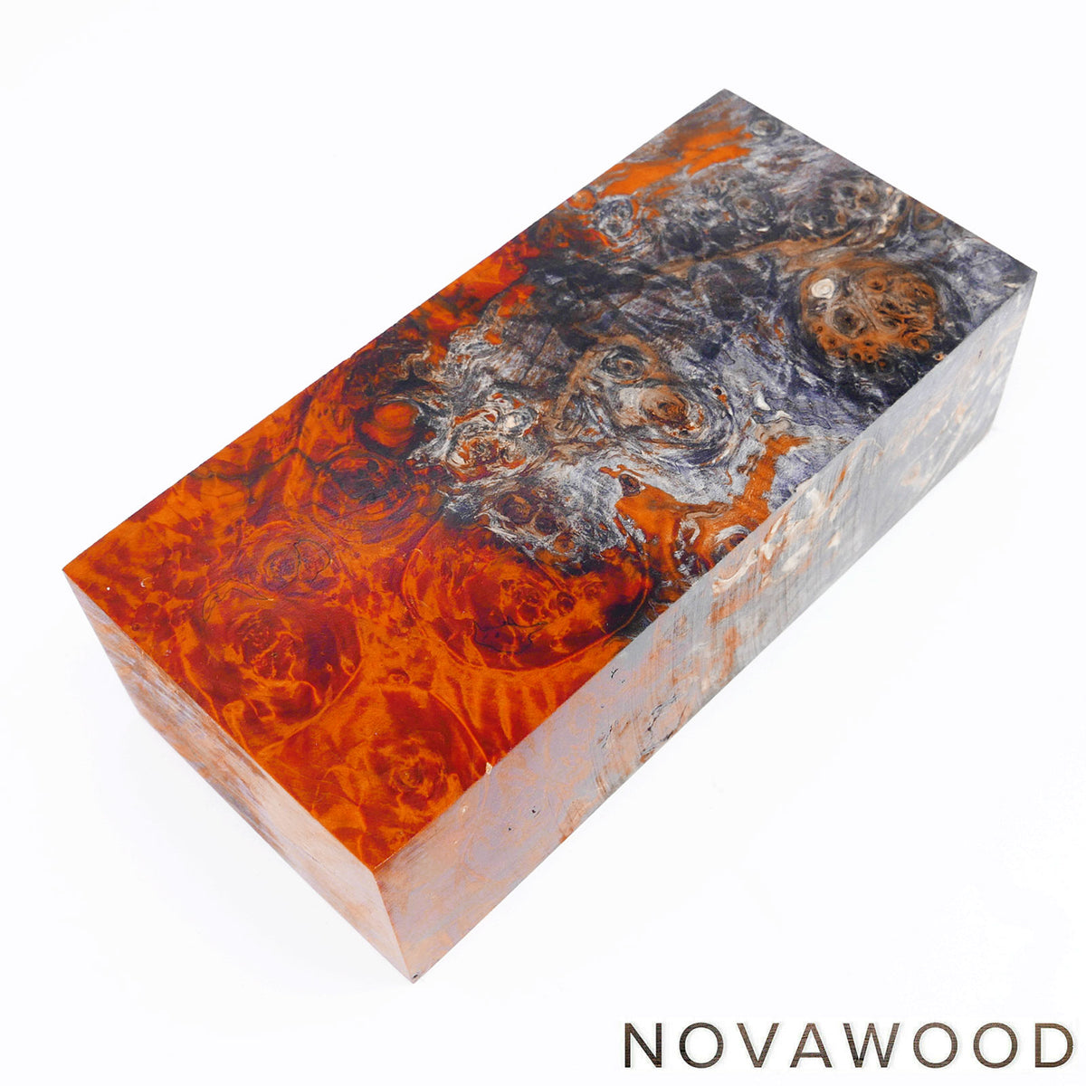 CHESTNUT BURL STABILIZED WOOD KNIFE BLOCK 01-0913