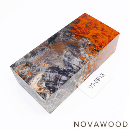 CHESTNUT BURL STABILIZED WOOD KNIFE BLOCK 01-0913