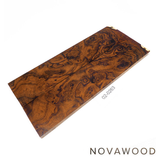 WÜSTENEISENHOLZ MASER MESSER HOLZ GRIFF SCHALENPAAR 02-0263